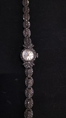 1950's Sterling Silver Marquisette Cocktail Watch