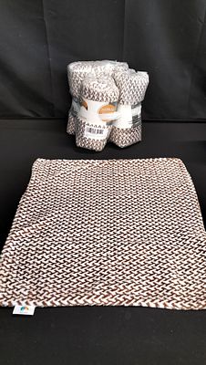 Brand New and Sealed Set of Eight. 2 In Each Pack Jacquard, Chocolate and White Cushion Covers