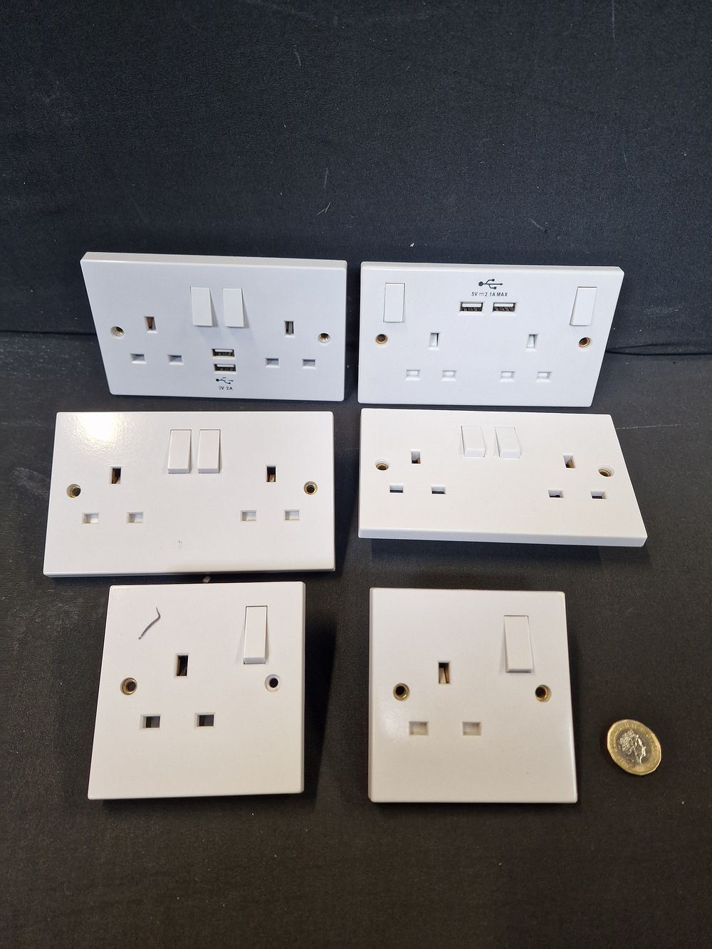 Lot 160: Selection of 13A Uk Sockets inc USB Sockets all with screws