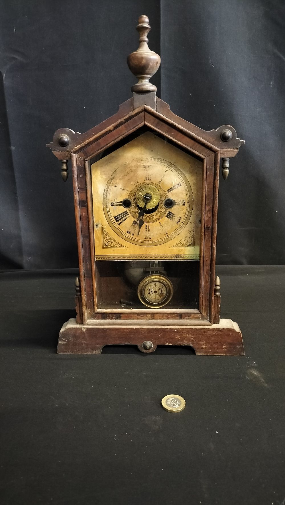 Lot 198: Wurttemberg south German 1 day alarm clock 19th...