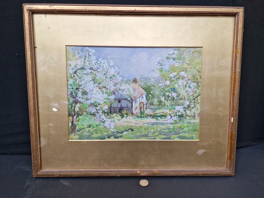 Lot 210: Original Framed Watercolour Painting of North Springs by Louis Paul Approx 55x44cm