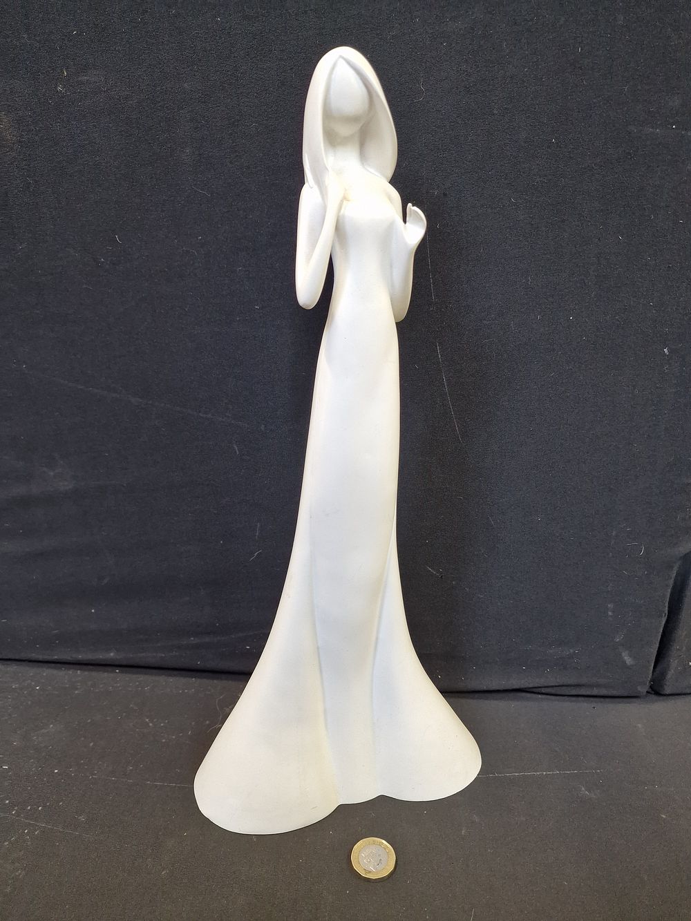 Lot 243: The Leonardo Collection - Peace & Tranquility - White Lady Figurine Approx 39cm Tall