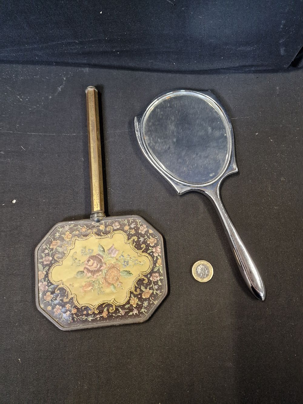 Lot 252: Pair of Vintage Vanity Mirrors