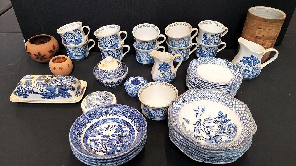 Lot 233: Large Quantity of Blue And White Crockery including....