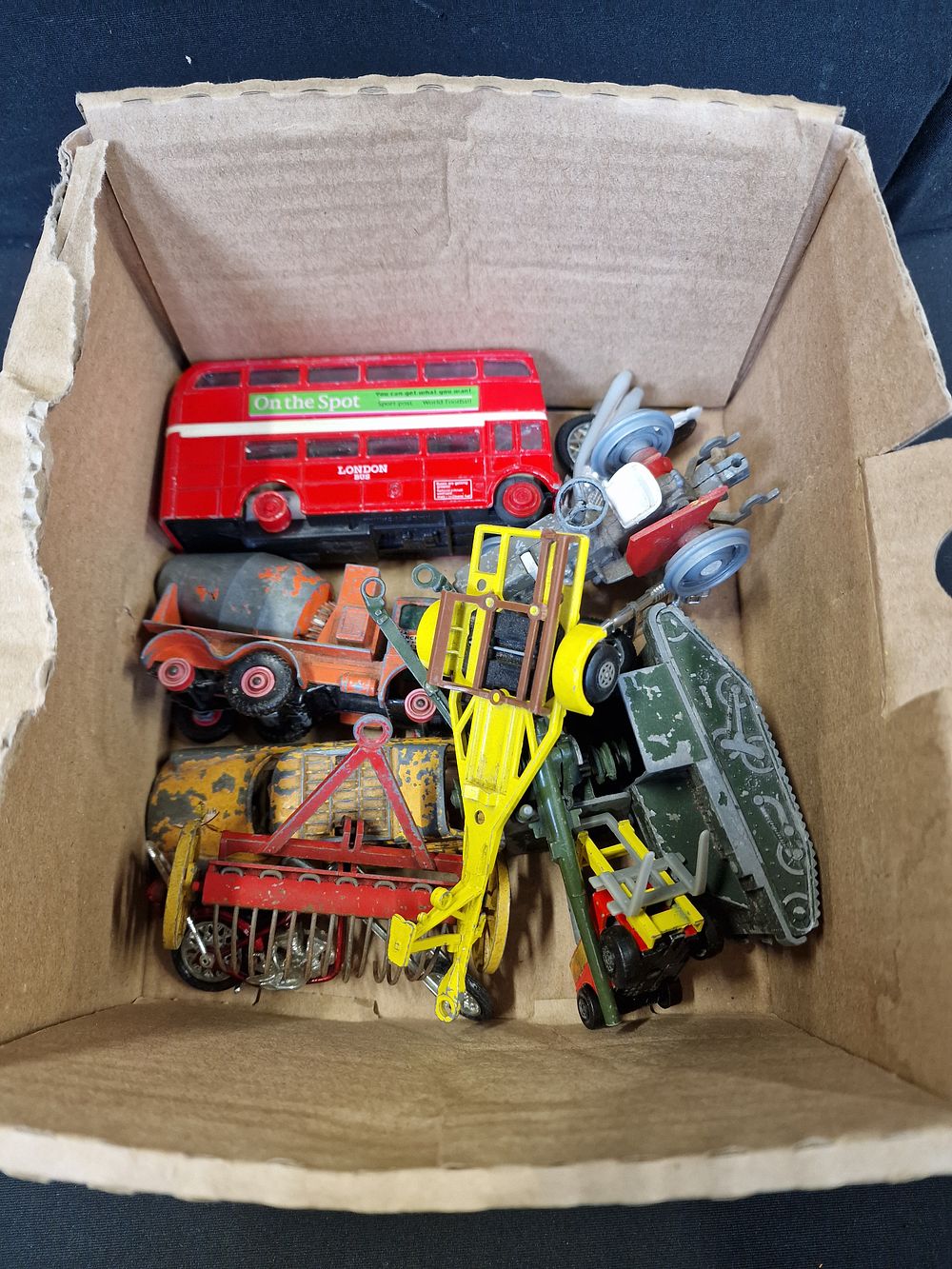 Lot 281: Selection of Vintage Toy Vehicles Play Worn