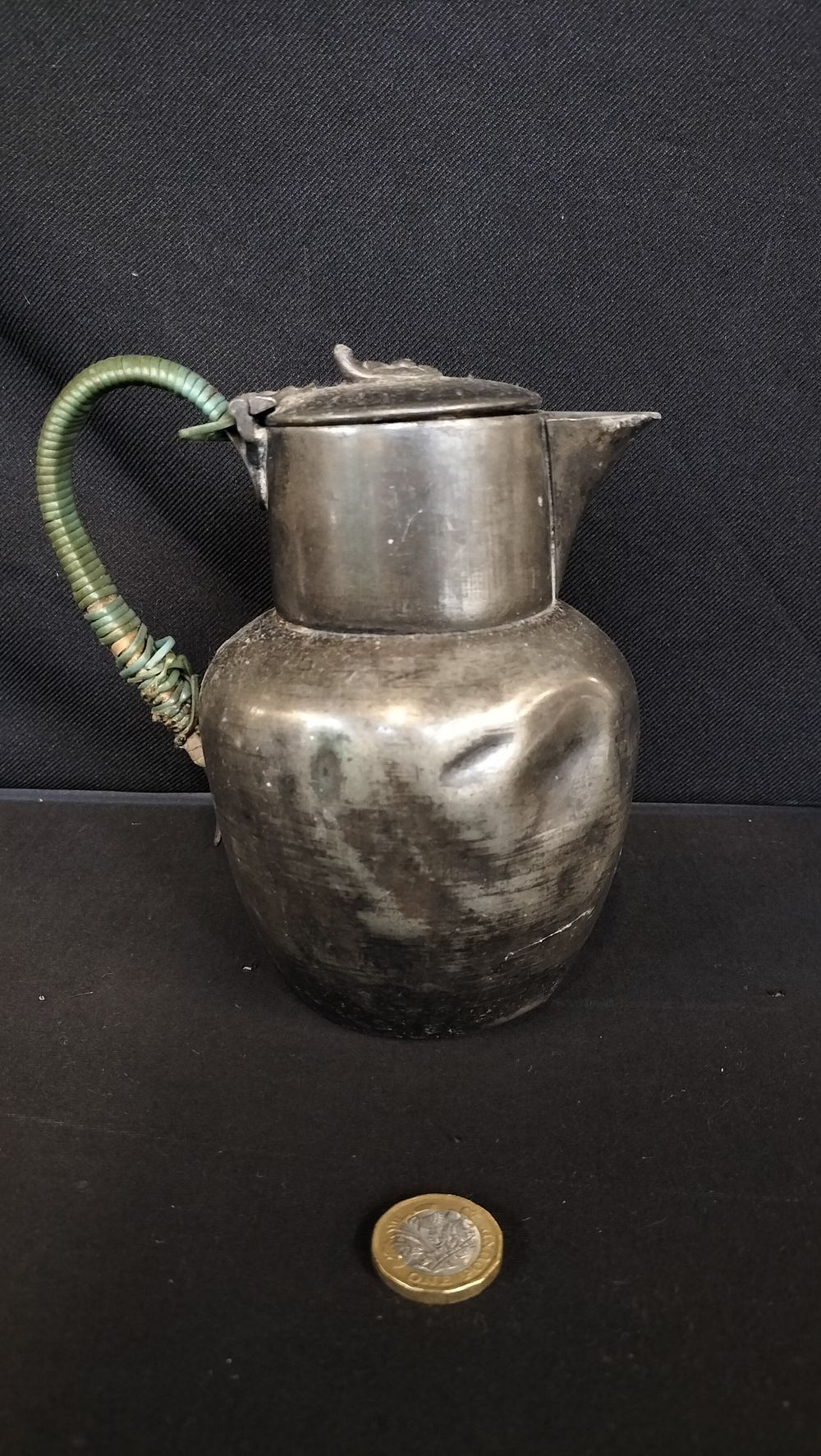 Lot 265: Silver plated tea pot A/F