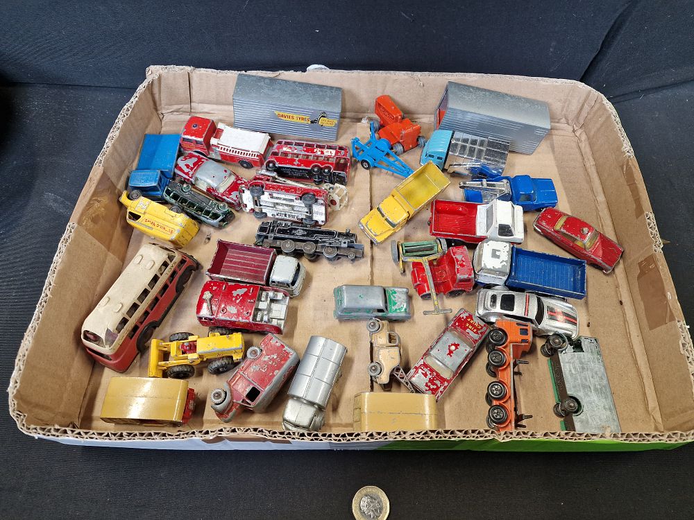 Lot 283: Selection of Vintage Toy Vehicles Play Worn