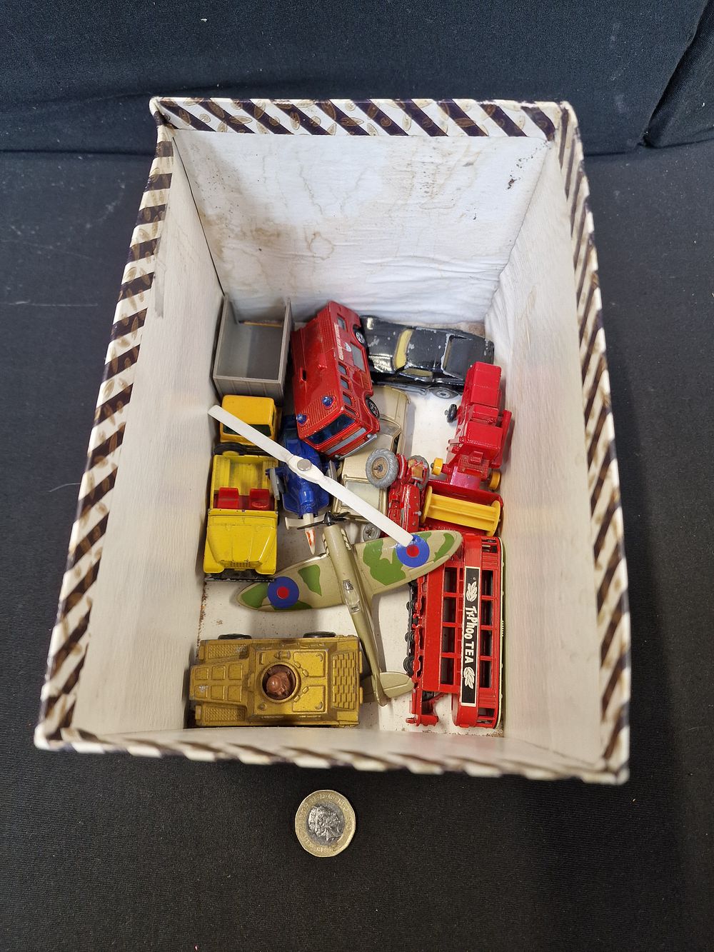 Lot 284: Selection of Vintage Toy Vehicles Play Worn