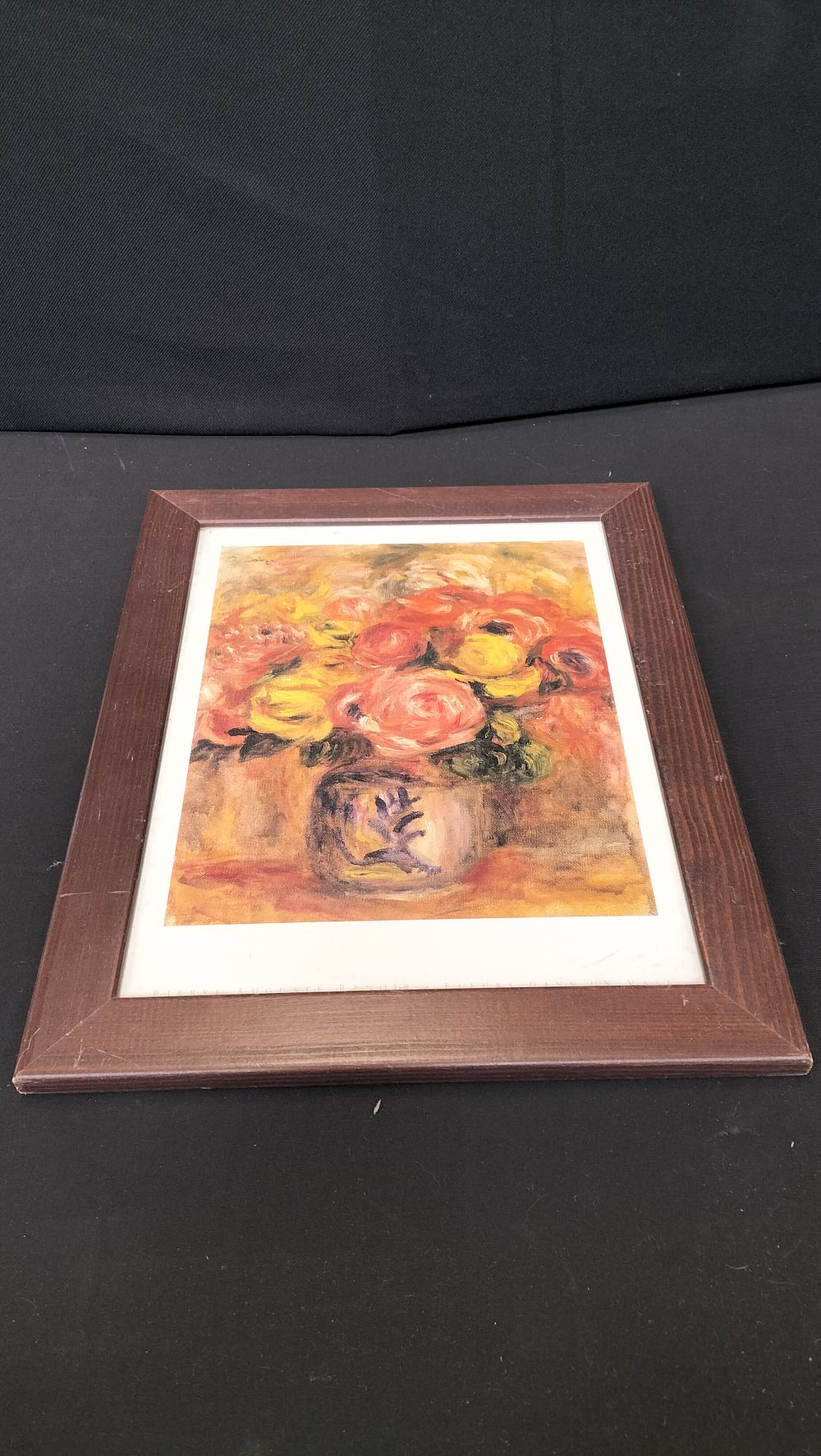 Lot 273: Wood Framed Print of Flowers 