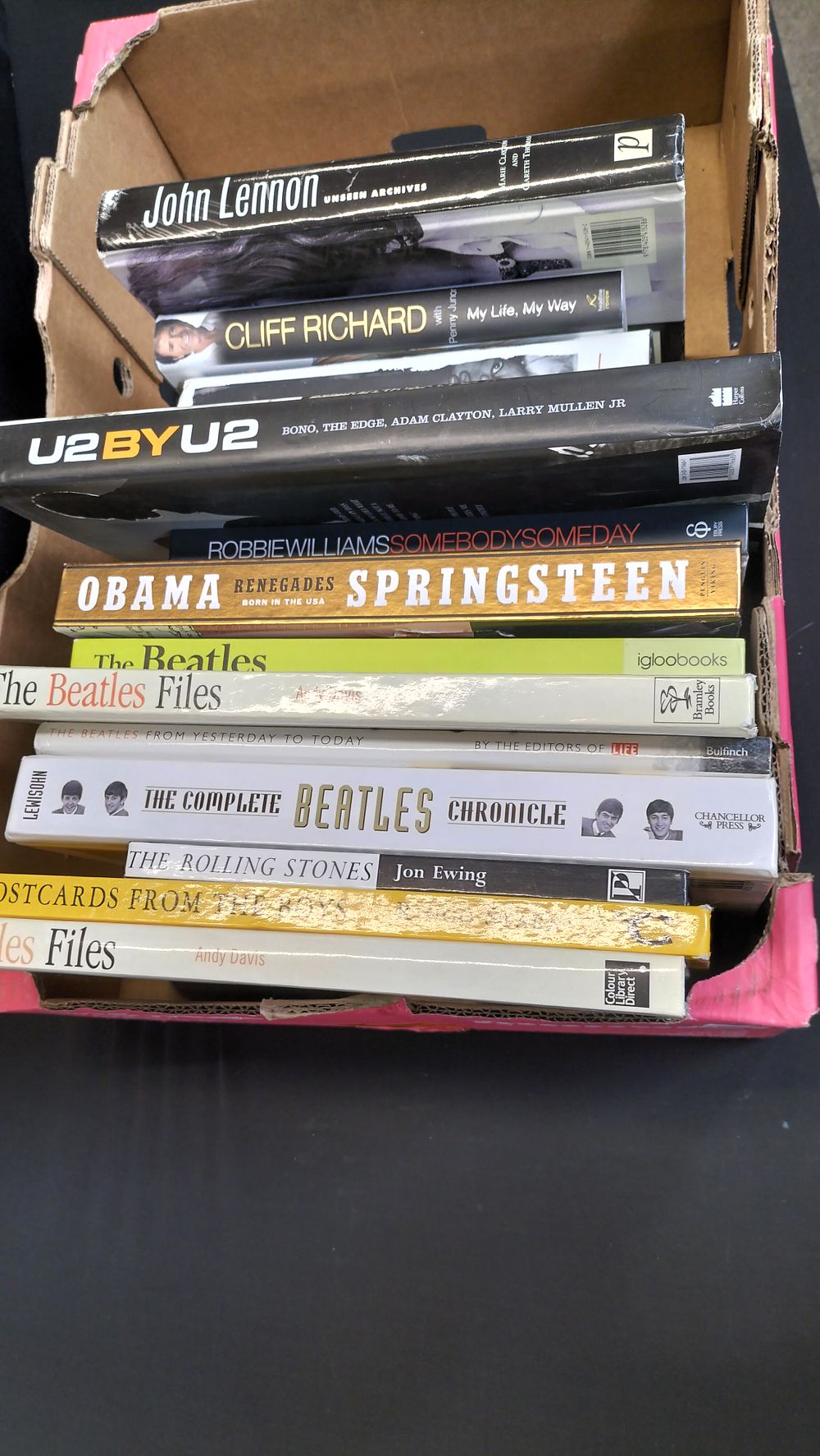 Lot 275: Box of Mixed Music Artist Books 