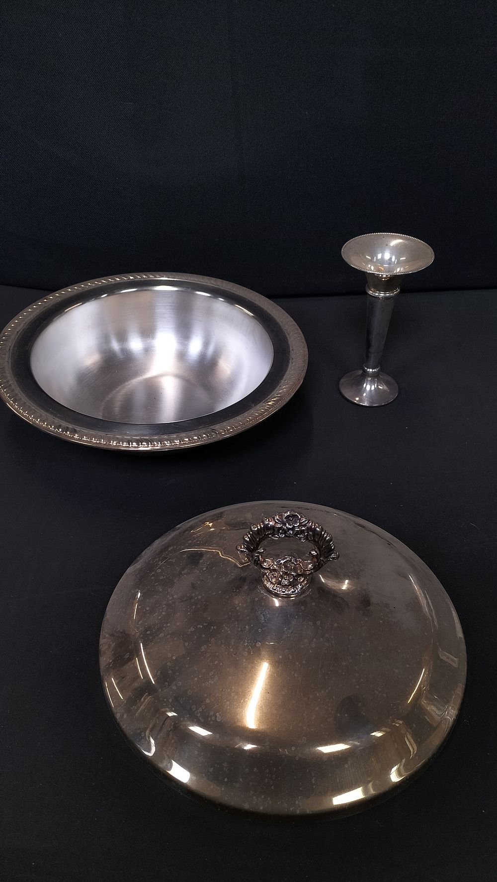 Lot 279: Silver Plated Serving Dish with Lid. And a...