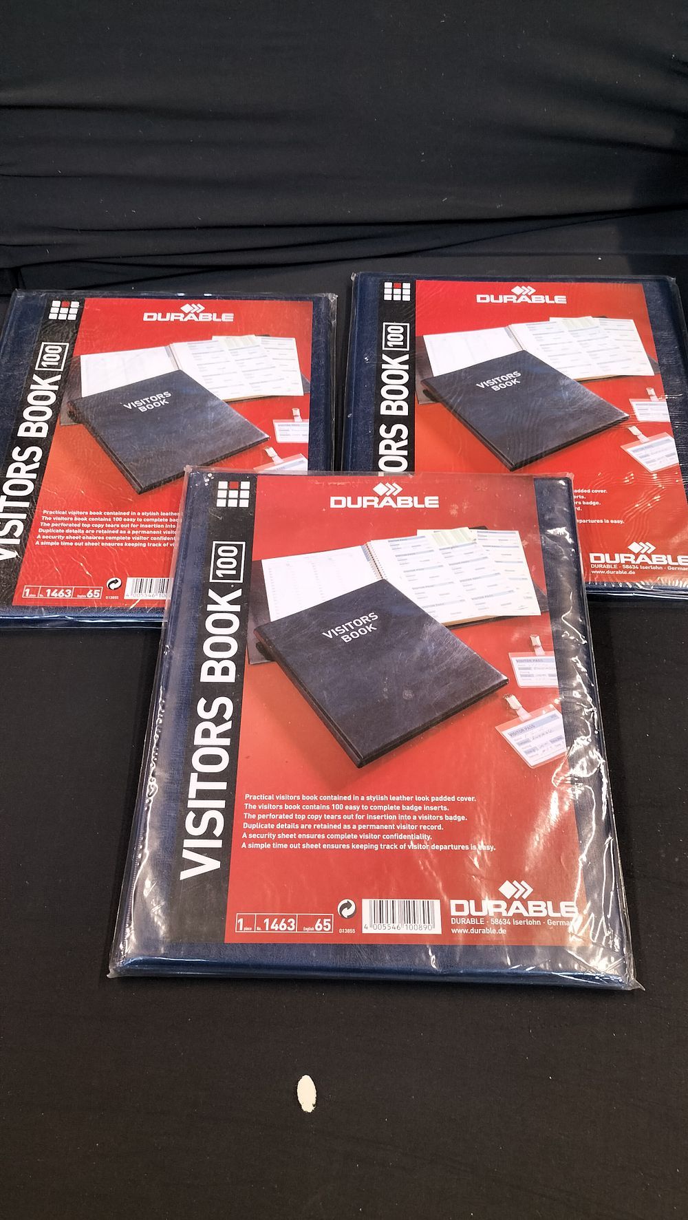 Lot 305: 3 x Durable visitors books 