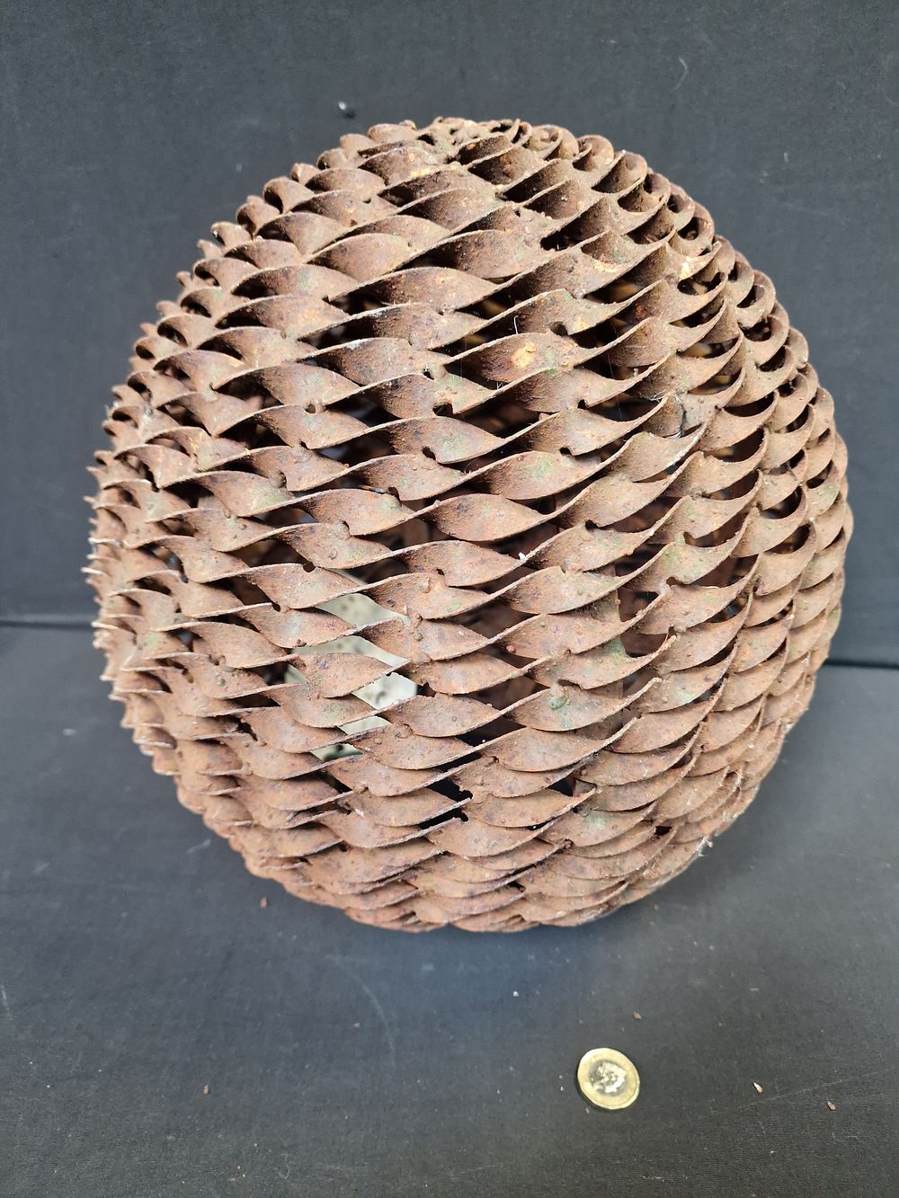 Lot 330: Metal Woven Fountain Topper Sphere