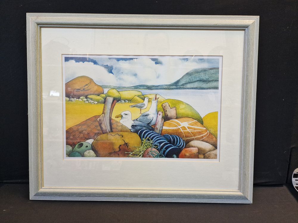 Lot 334: Framed Print by D.Ellis Approx 56x47cm