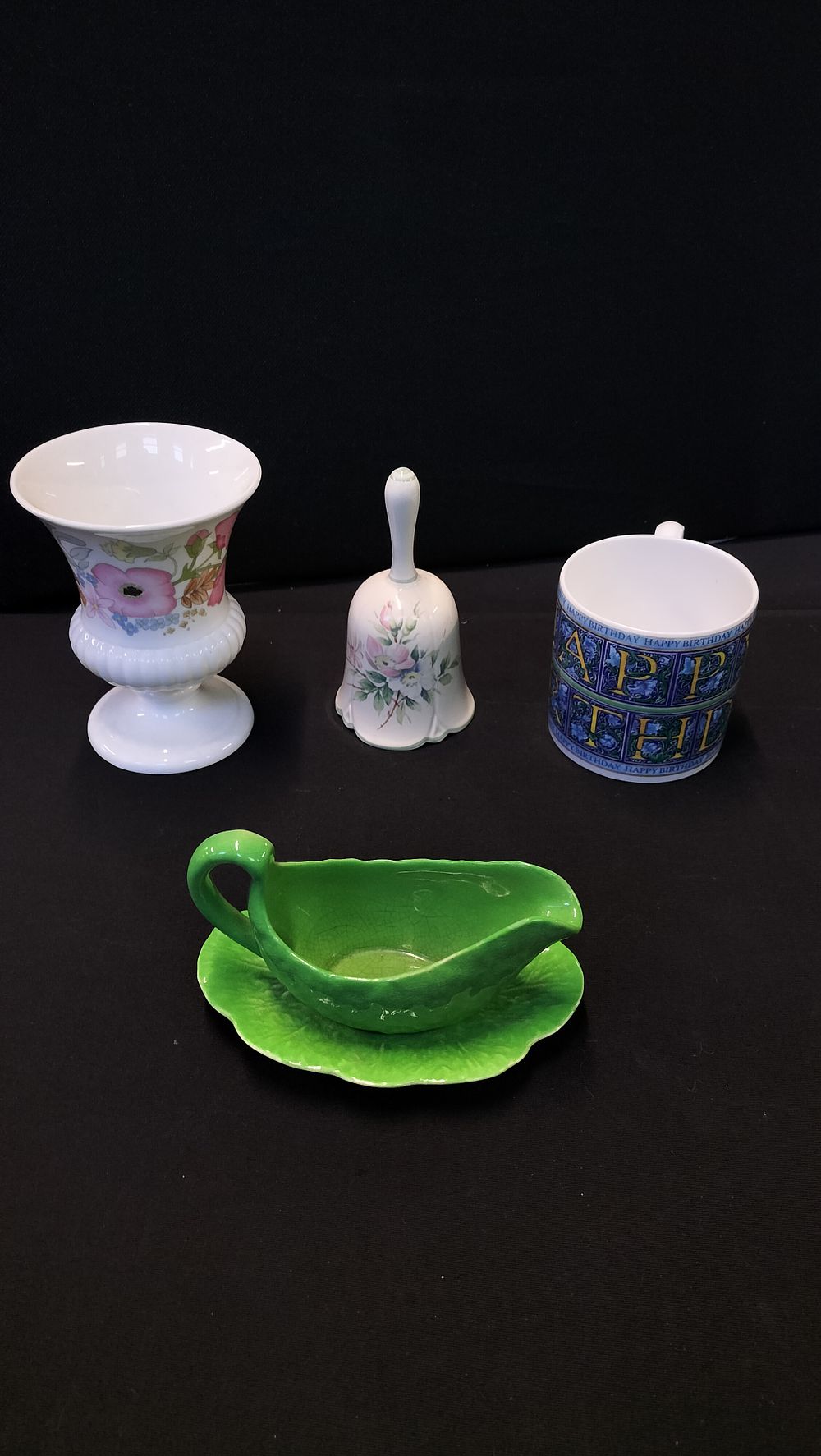 Lot 346: Three Wedgwood Items and a Devonshire Ware Gravy...