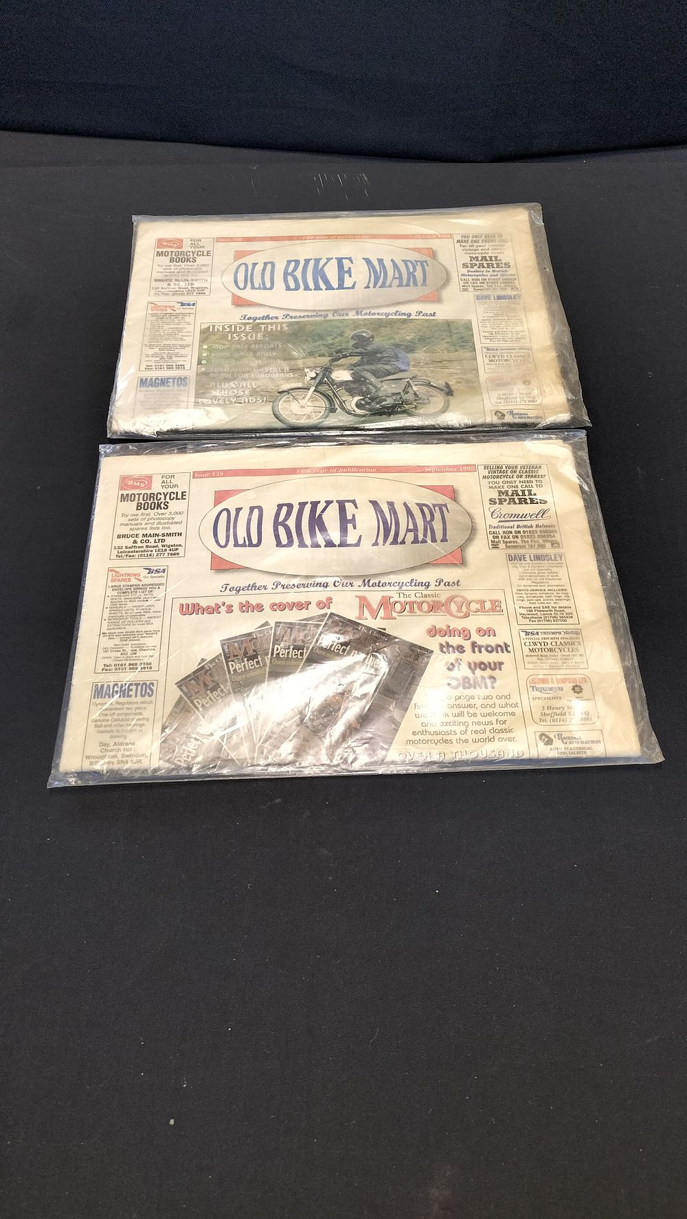 Lot 352: Two 1998 Old Bike Mart magazines