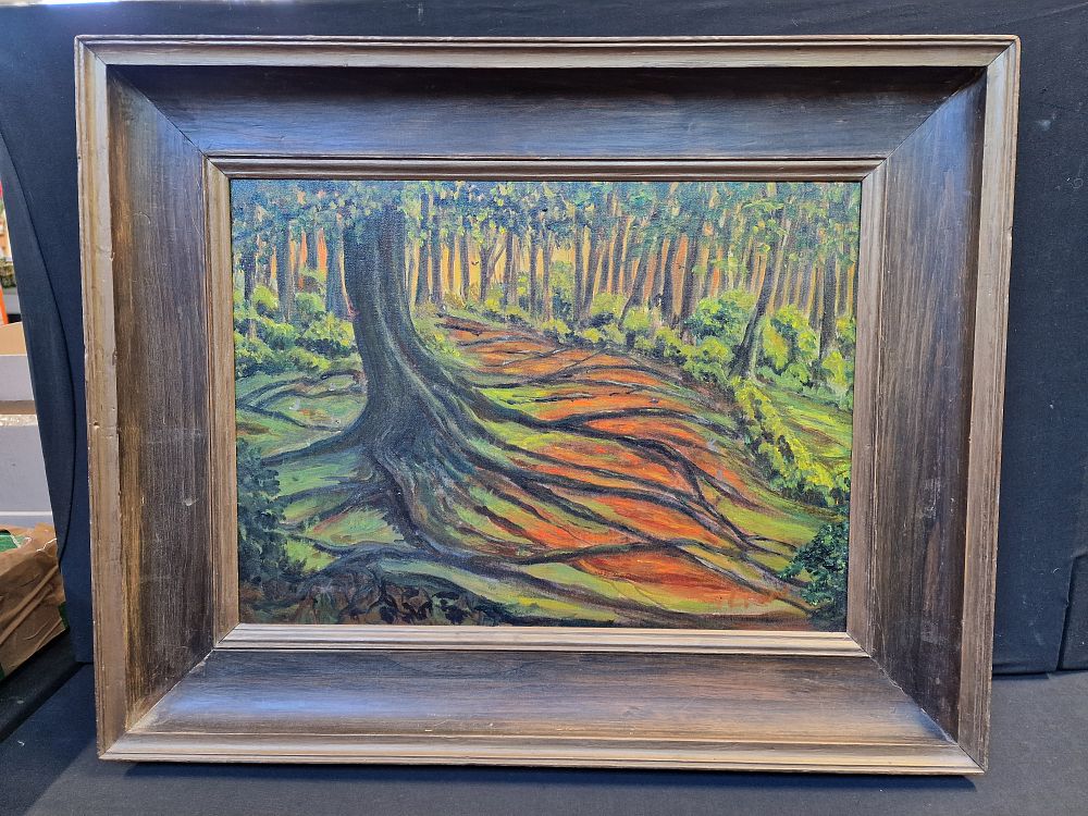 Lot 381: Original Framed Oil Painting by Sandra Law Approx 66x54cm COLLECTION ONLY