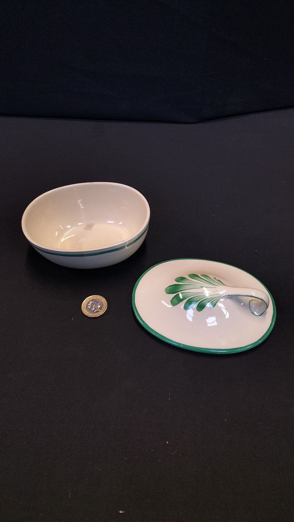 Lot 377: Greys Pottery lidded Butter Dish 