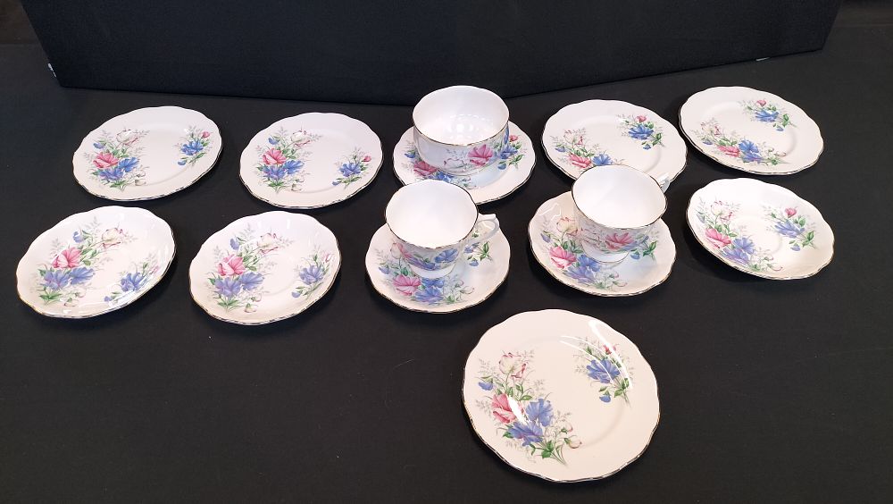 Lot 380: Royal Albert, Friendship 6 Side Plates, 5 Saucers,...