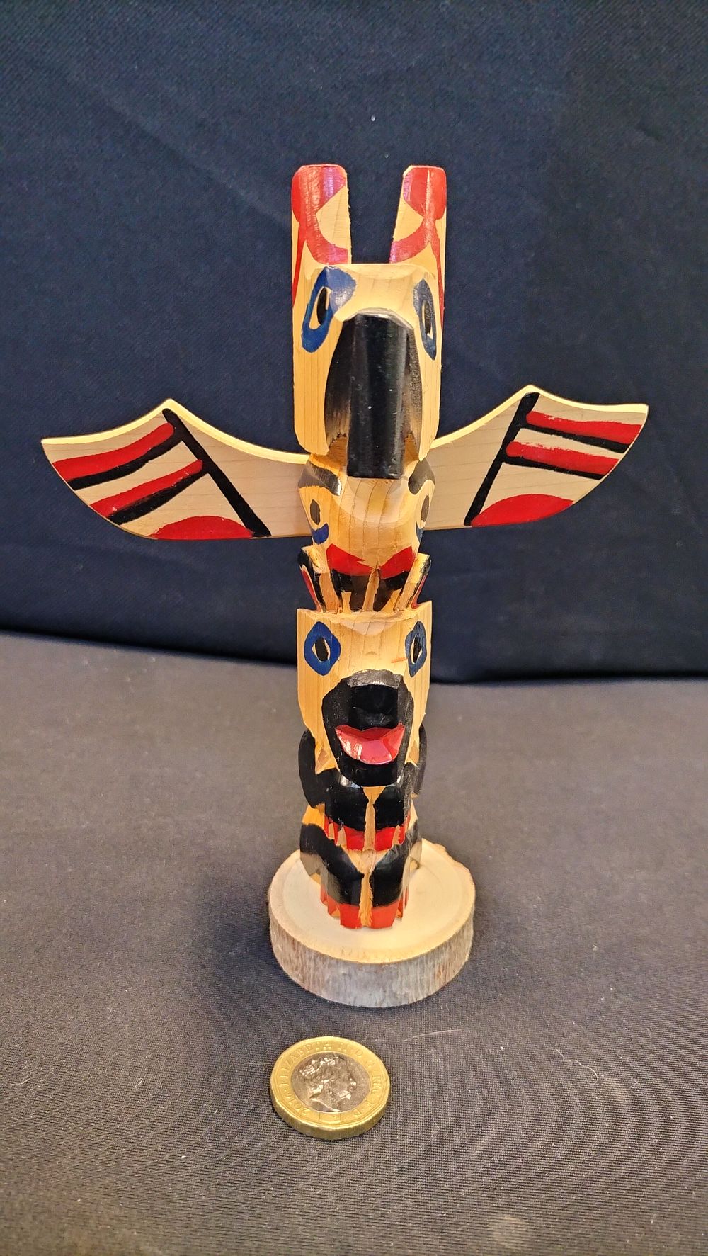 Lot 396: Canadian Totem Pole. Measures approx 17 x 13...
