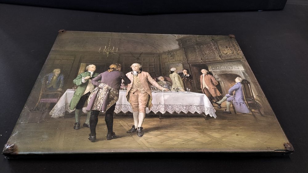 Lot 400: Welcoming the Guest print by Margaret Dovaston. Measures...