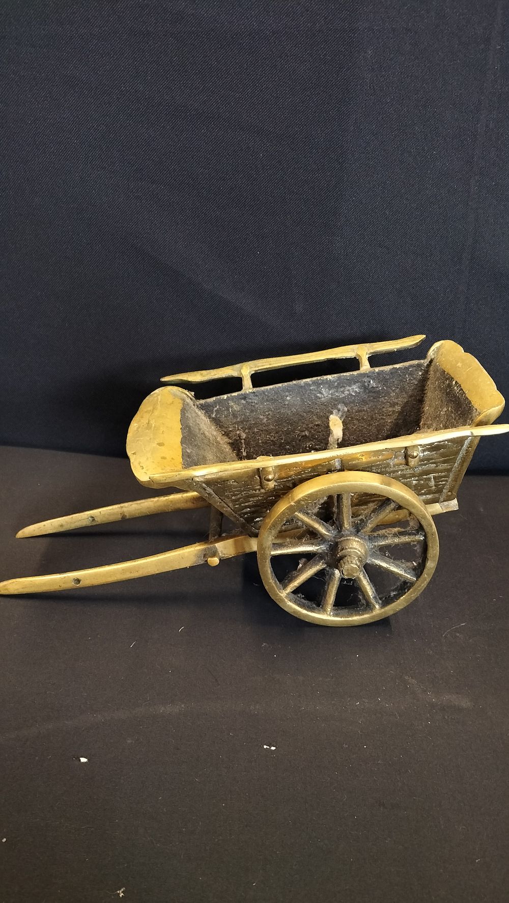 Lot 553: Brass Hay Cart 
