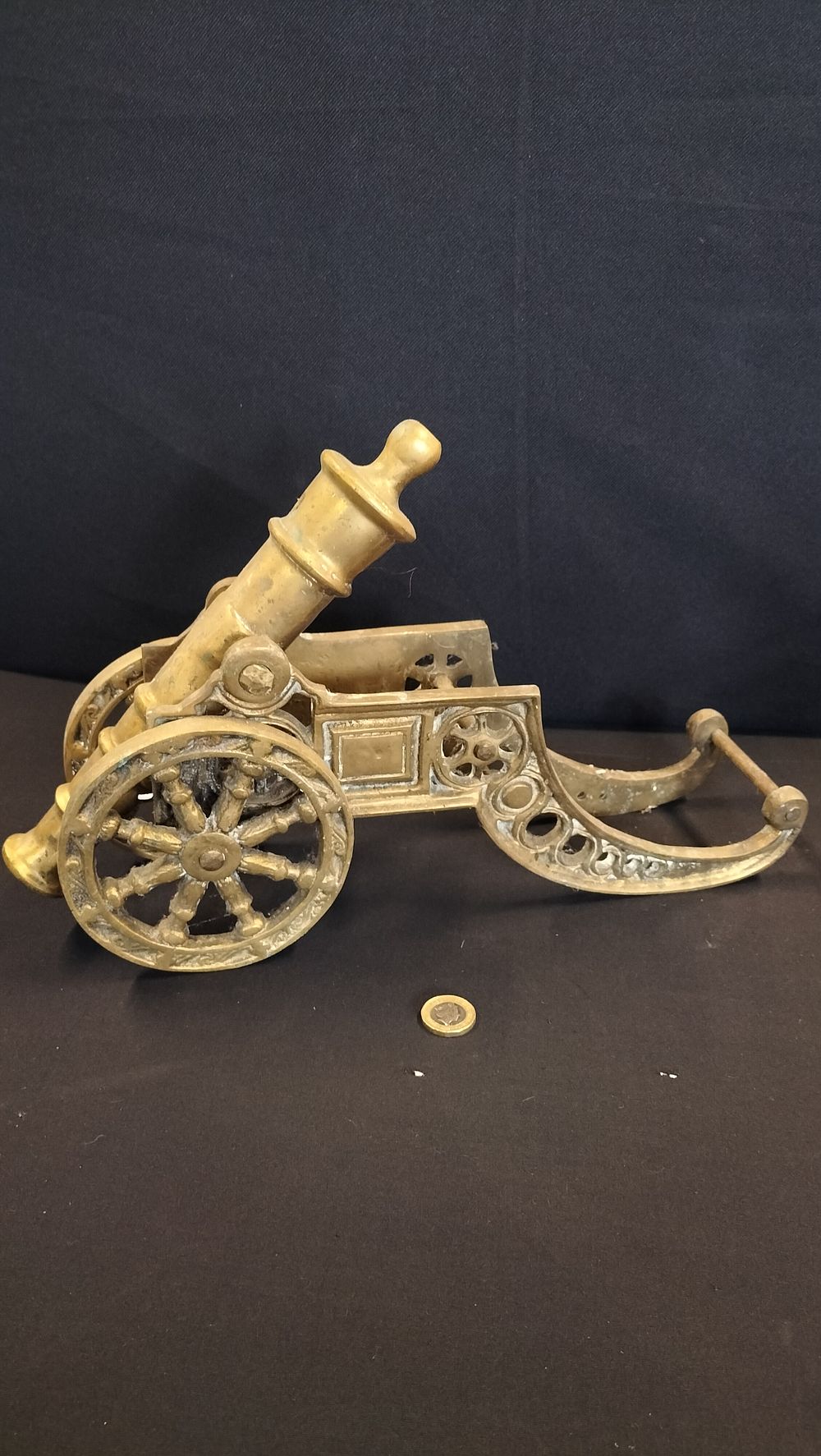 Lot 555: Solid Brass Cannon 