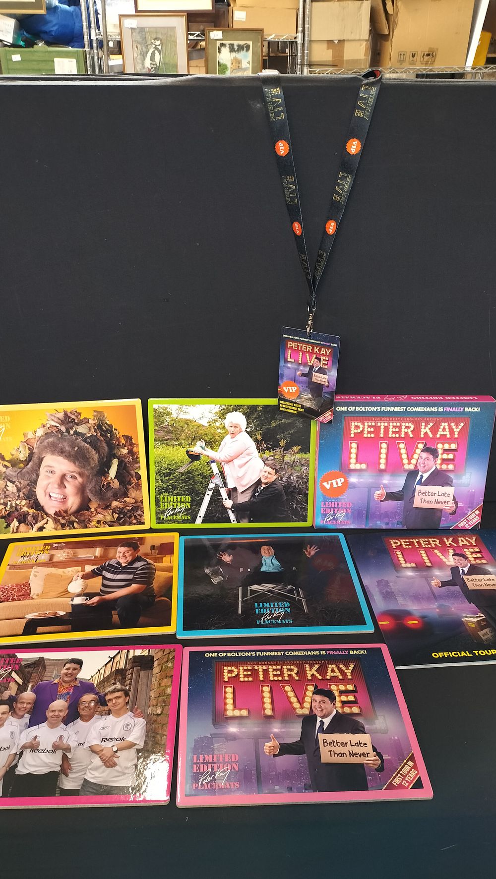 Lot 574: Peter Kay better late than never tour VIP...