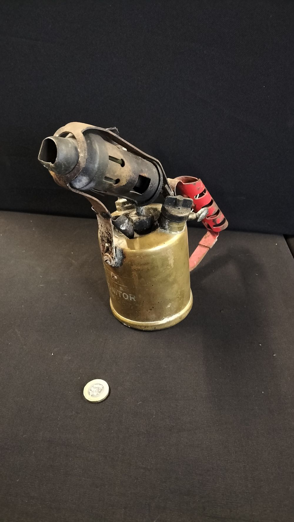 Lot 590: Vintage Brass Monitor Blow Lamp