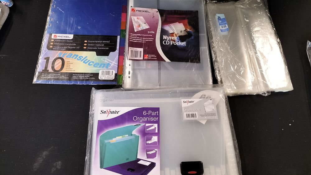 Lot 637: Various File, Cd Pockets, Translucent Dividers and a...