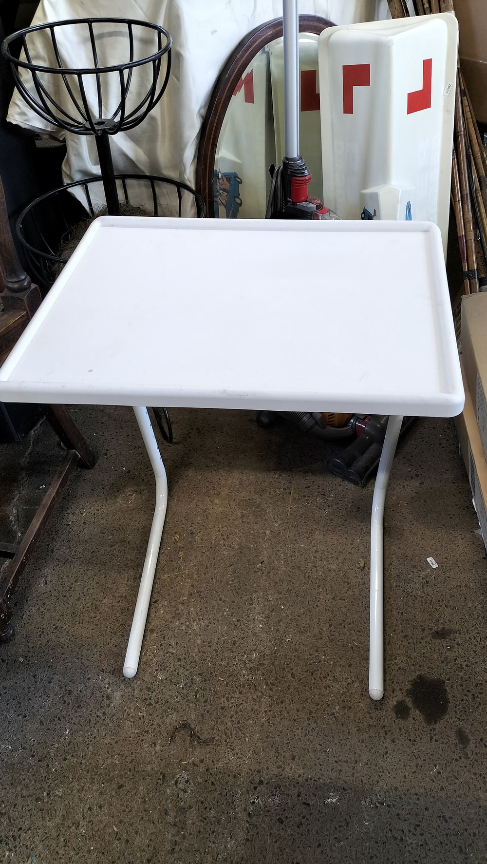 Lot 659: White adjustable tabe