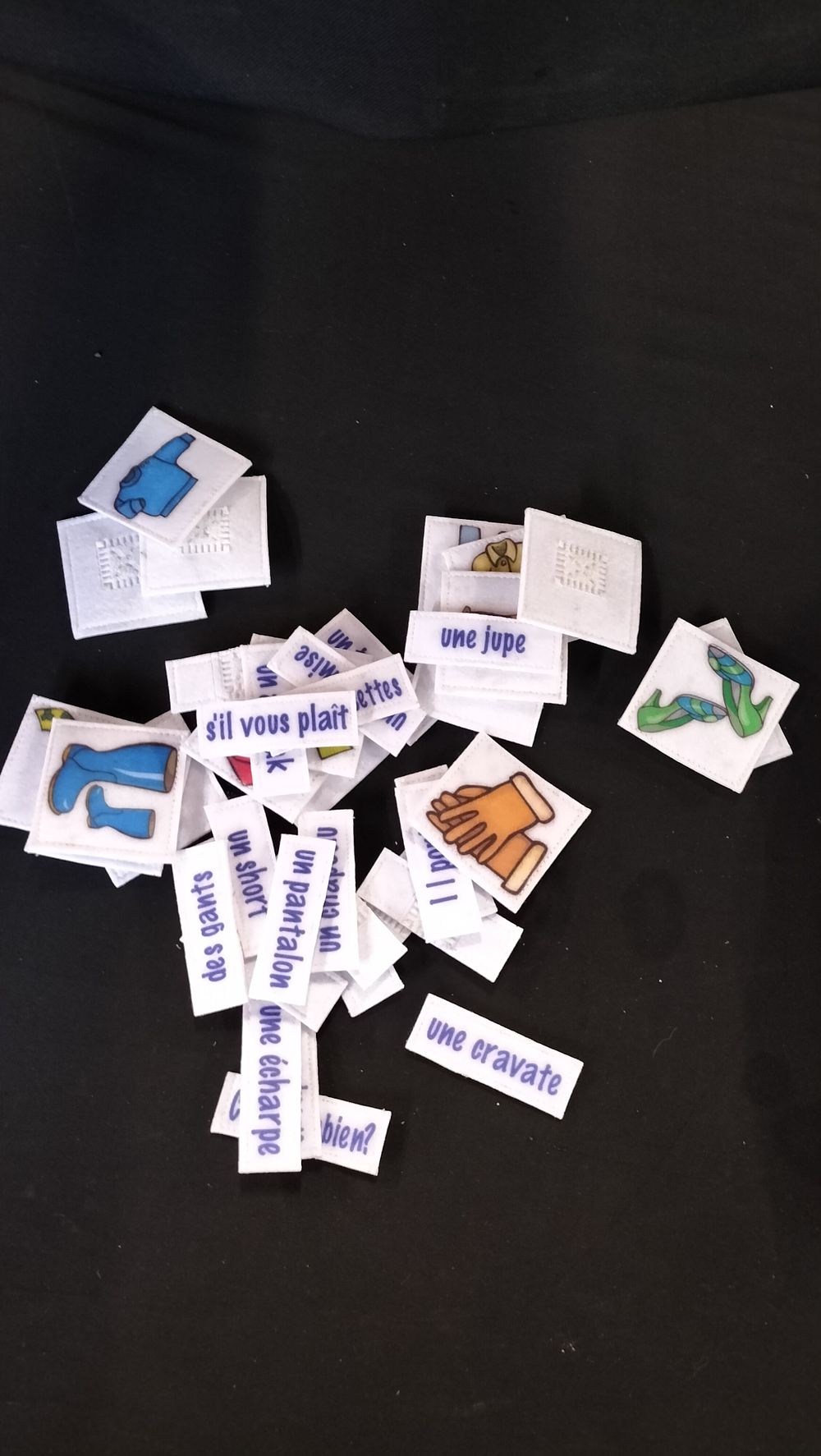 Lot 667: Felt Velcro French Words and Pictures