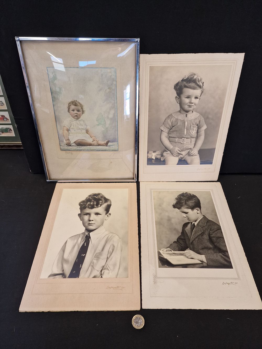Lot 708: Selection of Vintage Photos and a Framed Picture