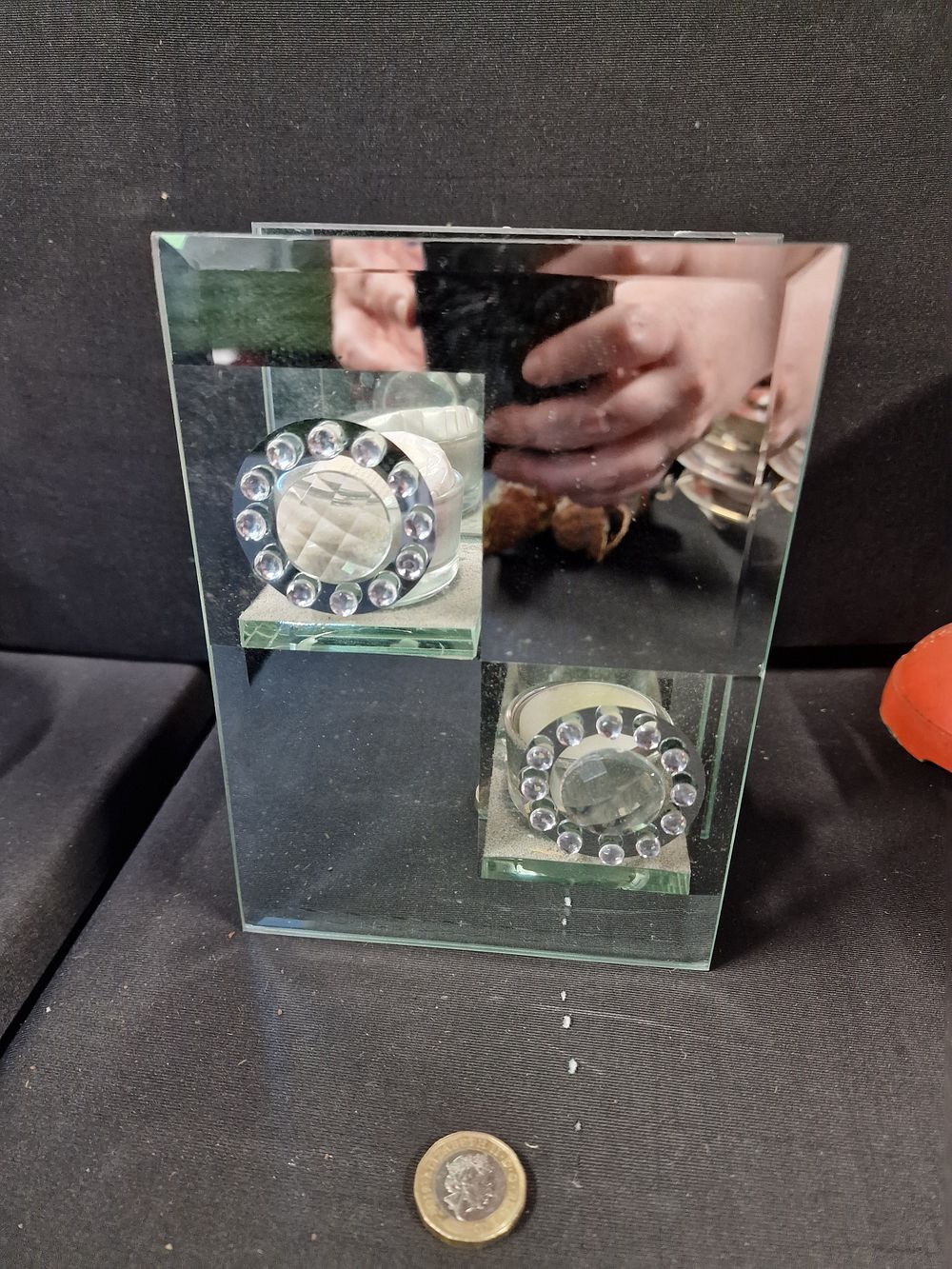 Lot 159: Decorative Mirrored Csndle Holder