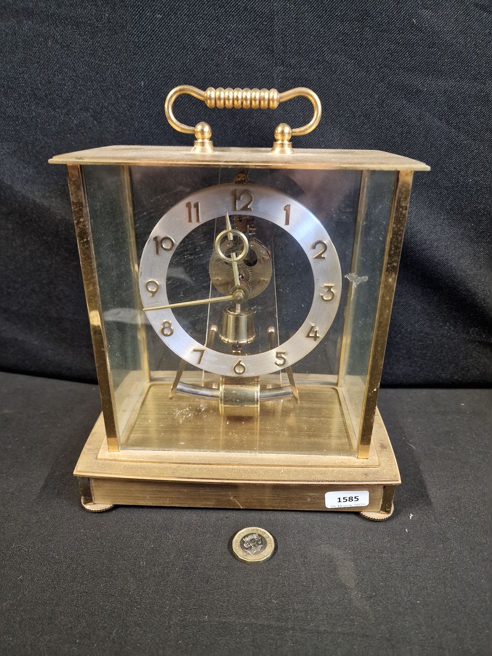 Lot 176: Vintage Kieninger & Obergfell Kundo Electronic Impulse Skeleton Clock