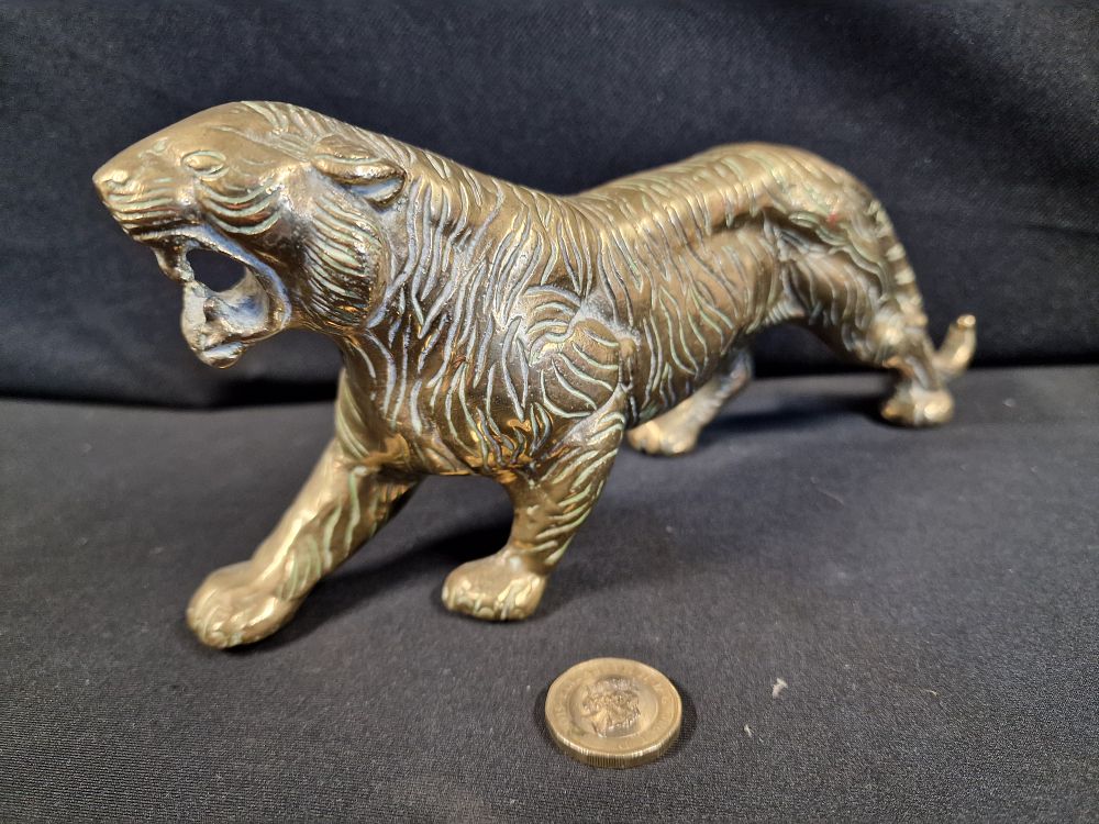 Lot 177: Vintage Brass Tiger