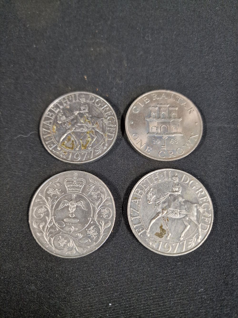 Lot 226: Four Vintage Crown Coins inc Gibraltar Crown