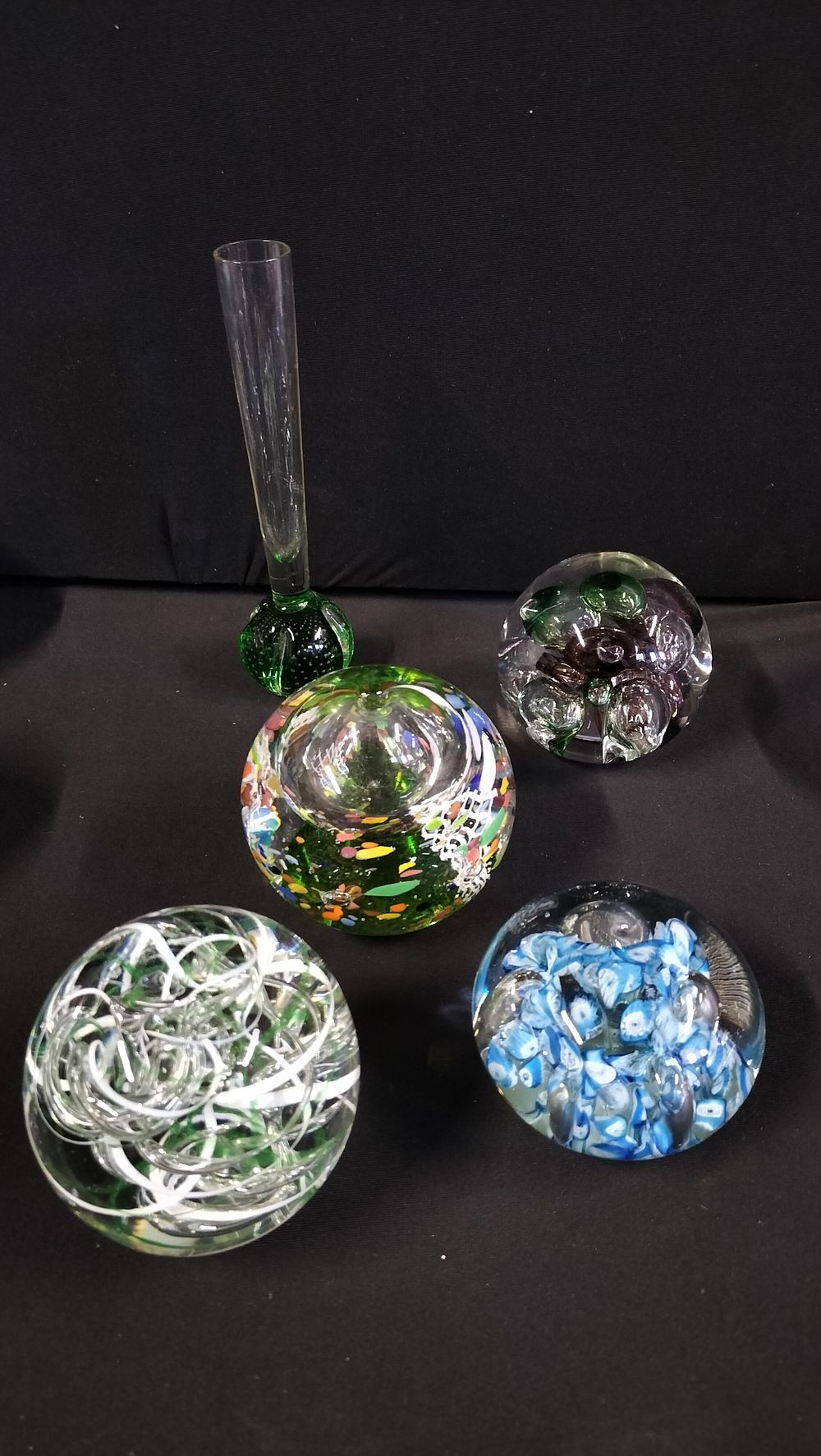 Lot 247: 4 Various Glass Paperweights Including Langham and a...