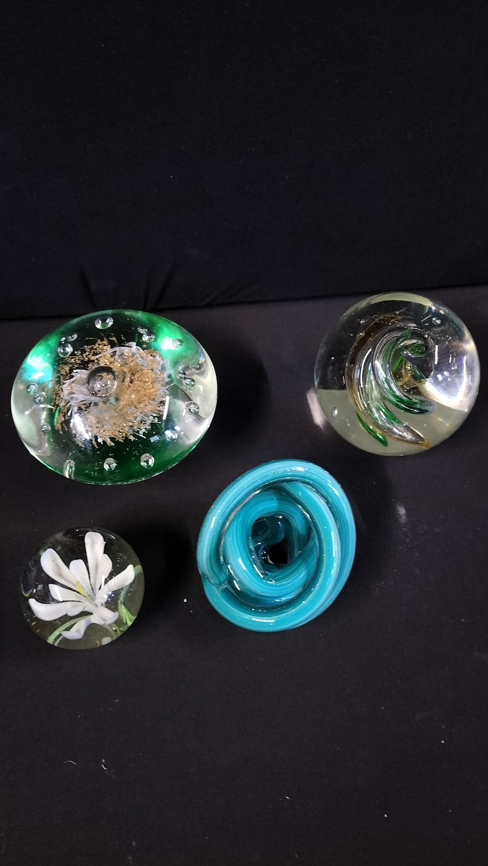 Lot 249: 4 Studio Glass Paperweights 