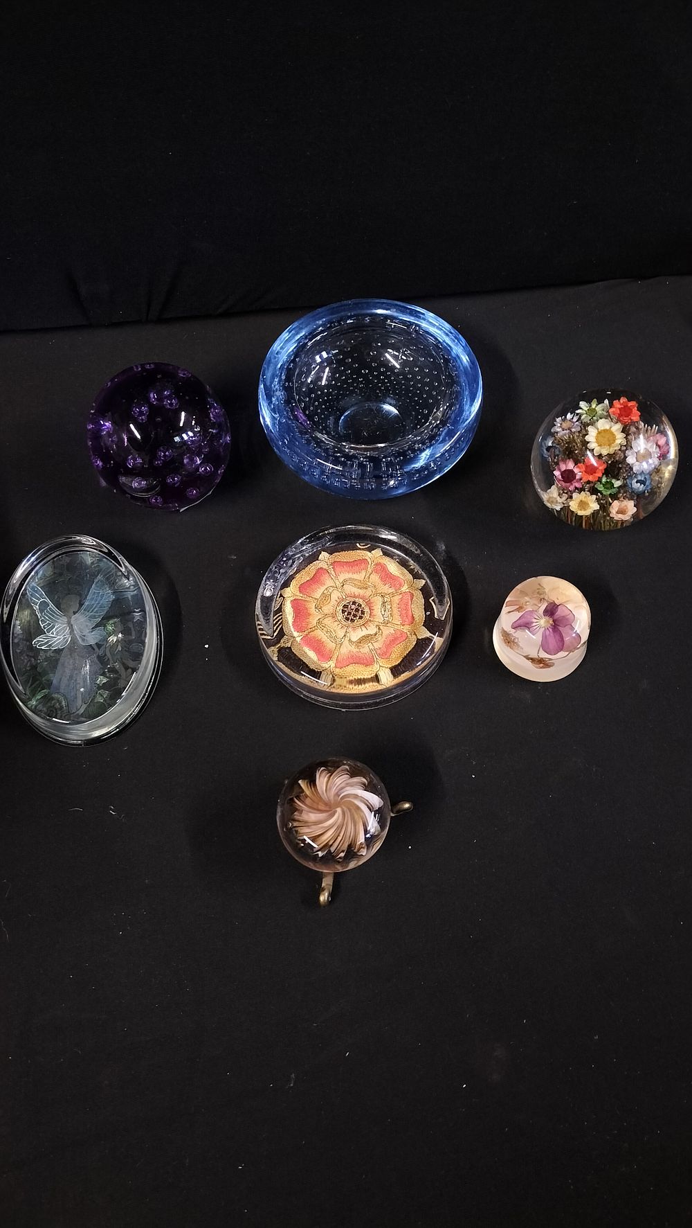 Lot 250: Various Studio Glass and Resin  Paperweights and Bowl