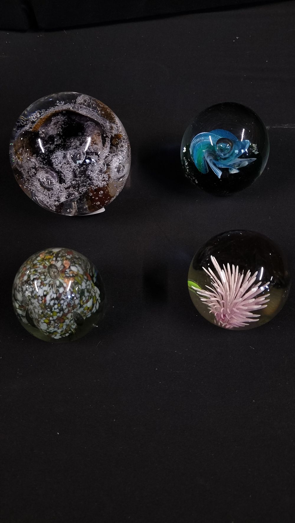 Lot 263: Studio Glass Paperweights Including Eirian, Wales 
