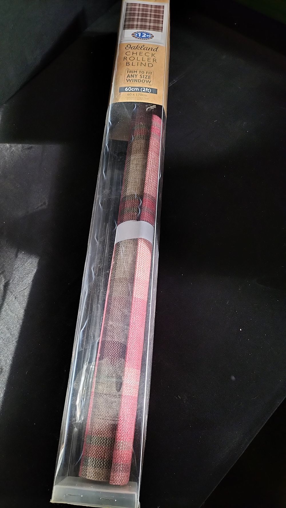 Lot 278: New In Box B&M Check Roller Blind 60x170cm...