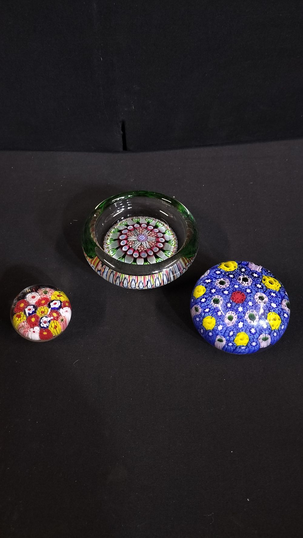 Lot 290: Three Millforie Studio Glass Paperweights 