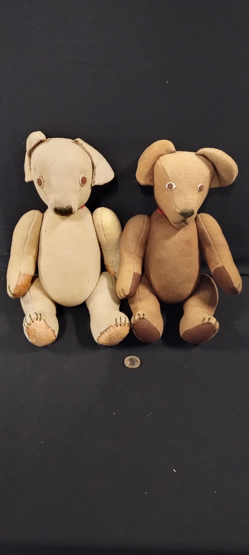 Lot 304: Two hand made Vintage bears with Jointed arms...