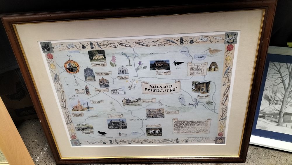Lot 314: Framed Print of Around Briercliffe. Measures approx 60.5...