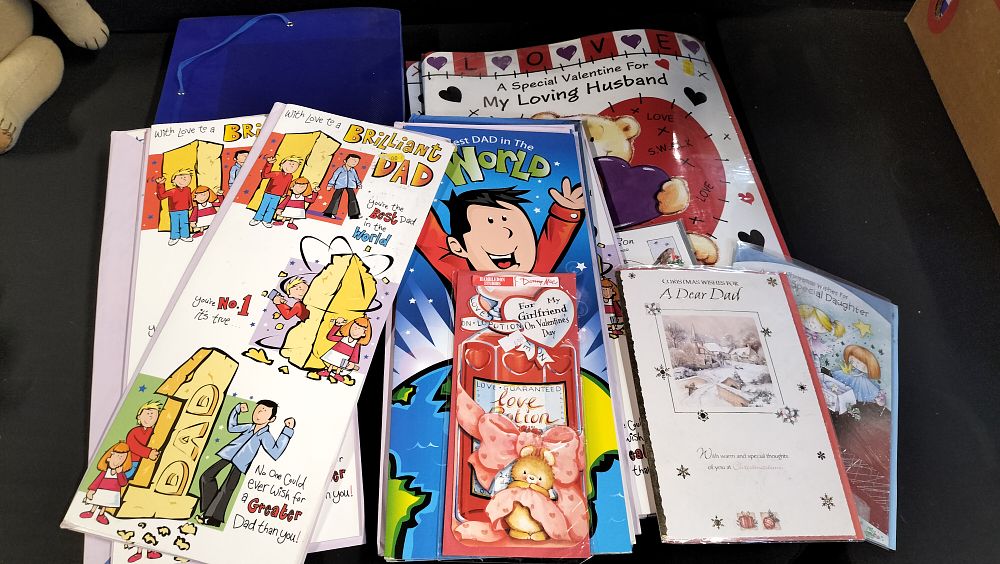 Lot 318: Various Greeting Cards and a File Box  