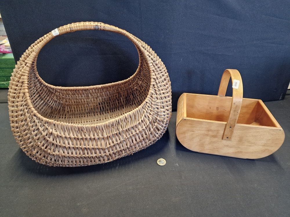 Lot 551: Pair of Wooden Baskets