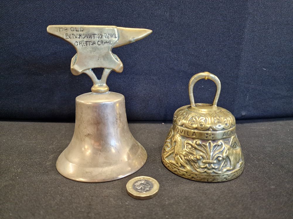 Lot 563: Pair of Vintage Brass Bells