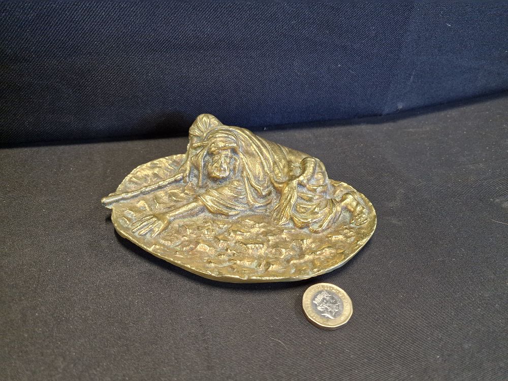 Lot 571: Vintage Brass Dish