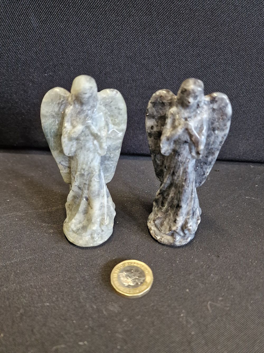 Lot 585: Pair of Crystal Angel Figures